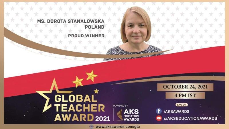 Global Teacher Award 2021 dla Doroty Stanaowskiej