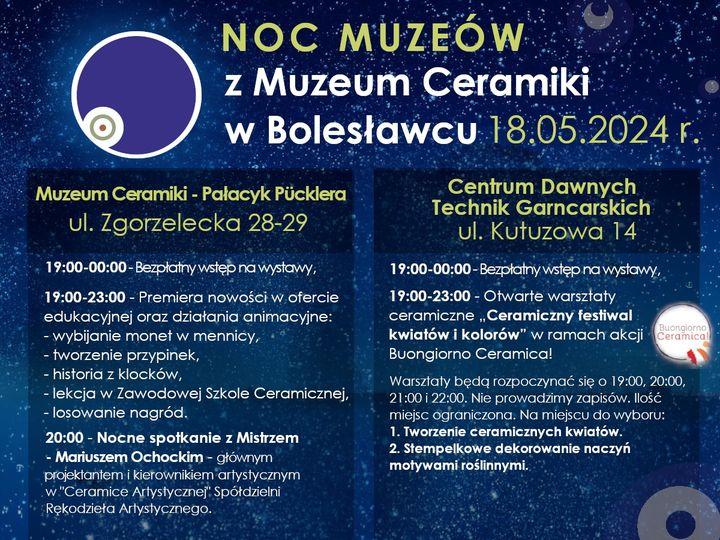 Noc Muzew 2024 w Muzeum Ceramiki w Bolesawcu 